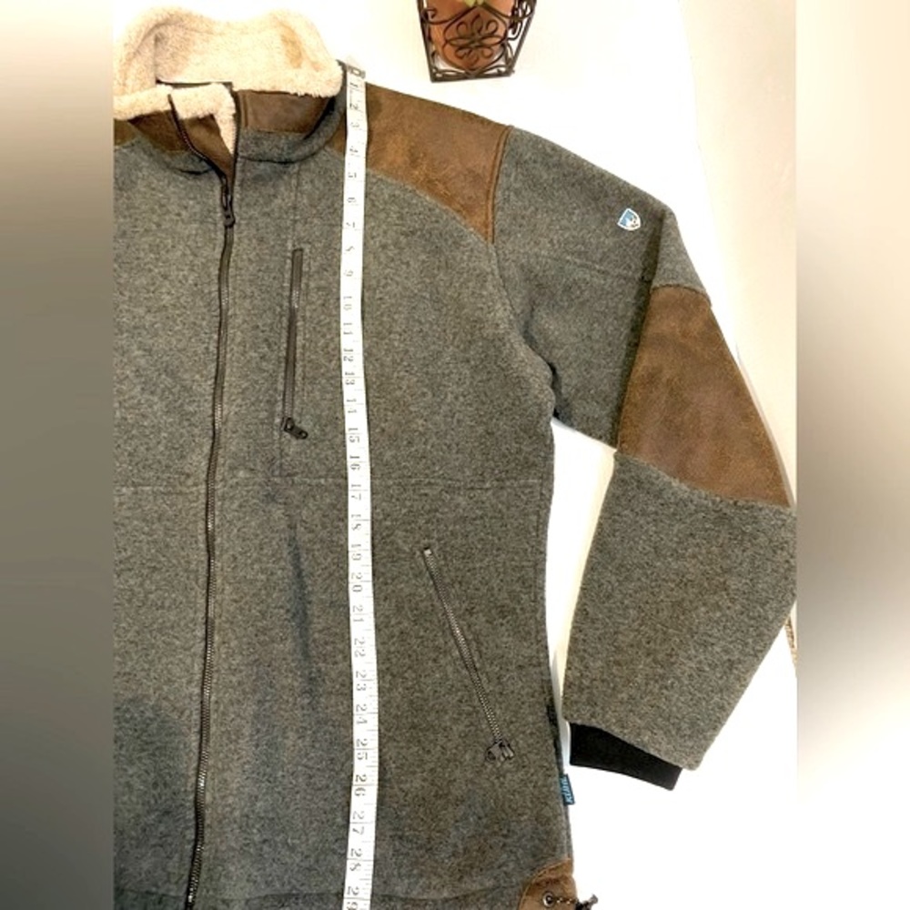 KUHL Mens Fleece Jacket W/ Suede MicroFleece on shoulders/elbows NWOT  Mens XL - Picture 4 of 17